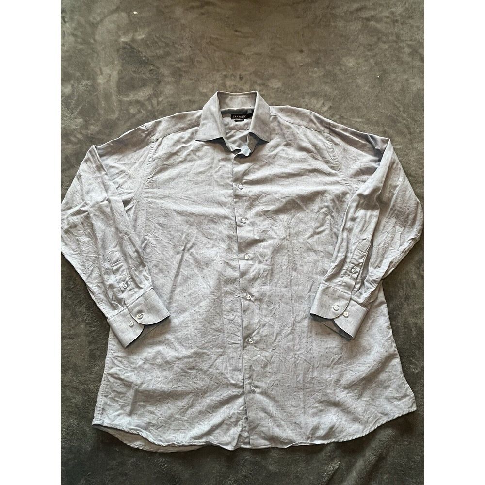St Croix Light Blue Mens Dress Shirt Contemporary Size 16/16.5